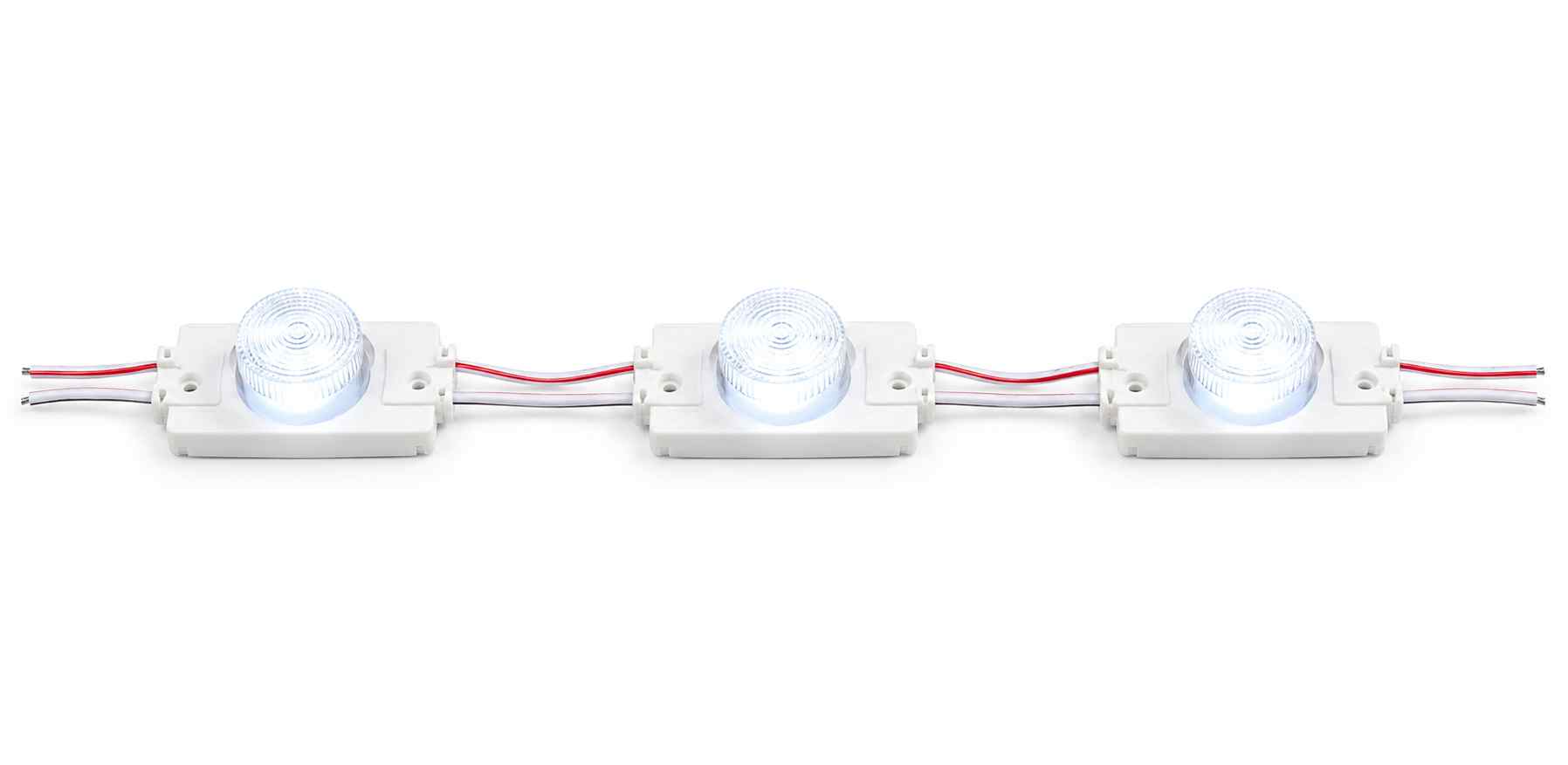 LED modul 4323 s boční optikou 10 krát 60 stupňů pro nasvícení světelných boxů ze stran